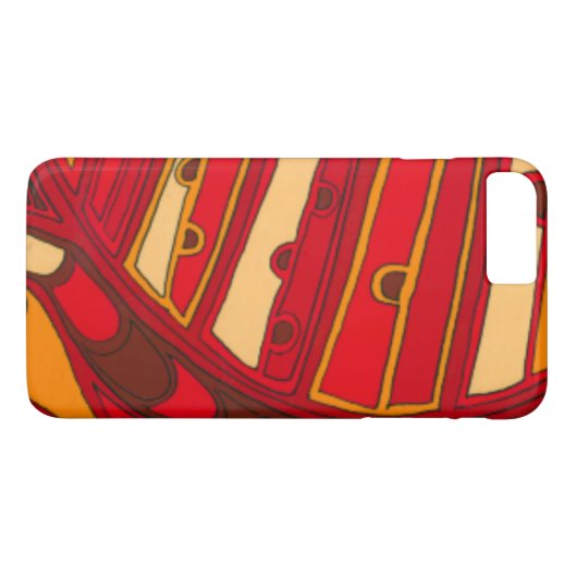 Abstrakte Orangenpanels Case-Mate iPhone Hülle (Rückseite (Horizontal))