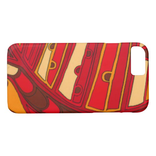 Abstrakte Orangenpanels Case-Mate iPhone Hülle (Rückseite (Horizontal))