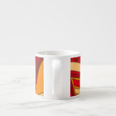 Abstrakte Orangenpanels Espressotasse (Rückseite)