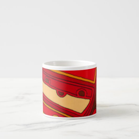 Abstrakte Orangenpanels Espressotasse (Vorderseite)