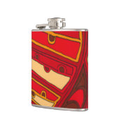 Abstrakte Orangenpanels Flachmann (Links)