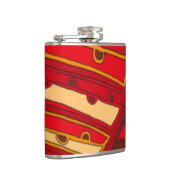 Abstrakte Orangenpanels Flachmann (Rechts)