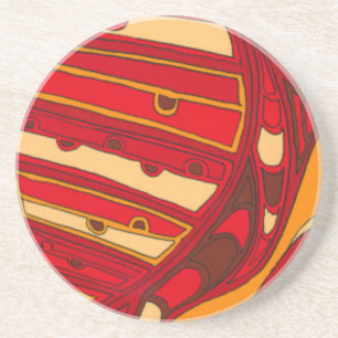 Abstrakte Orangenpanels Getränkeuntersetzer