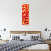 Abstrakte Orangenpanels Leinwanddruck (Insitu (Schlafzimmer))