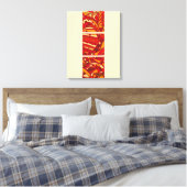 Abstrakte Orangenpanels Leinwanddruck (Insitu (Schlafzimmer))