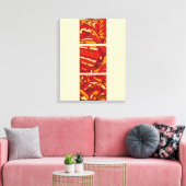 Abstrakte Orangenpanels Leinwanddruck (Insitu (Wohnzimmer))
