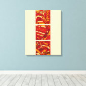 Abstrakte Orangenpanels Leinwanddruck (Insitu (Holzboden))