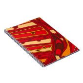 Abstrakte Orangenpanels Notizblock (Rechte Seite)