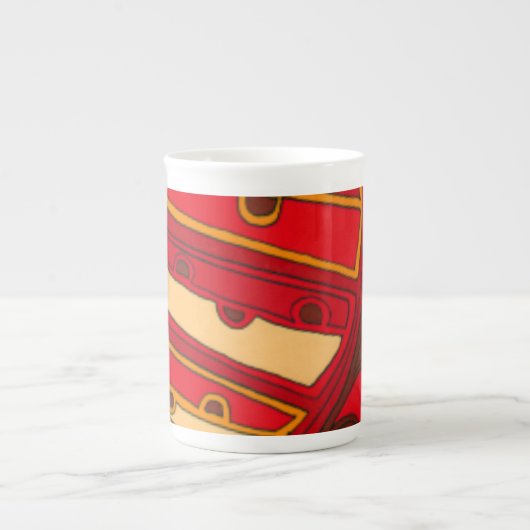 Abstrakte Orangenpanels Porzellantasse (Vorderseite)