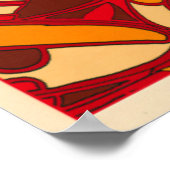 Abstrakte Orangenpanels Poster (Ecke)