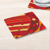 Abstrakte Orangenpanels Rechteckiger Pappuntersetzer (angewinkelt)