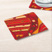 Abstrakte Orangenpanels Rechteckiger Pappuntersetzer (angewinkelt)