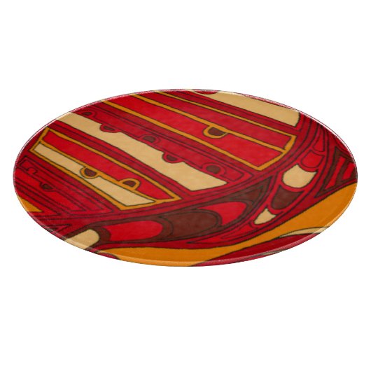 Abstrakte Orangenpanels Schneidebrett (Ecke)