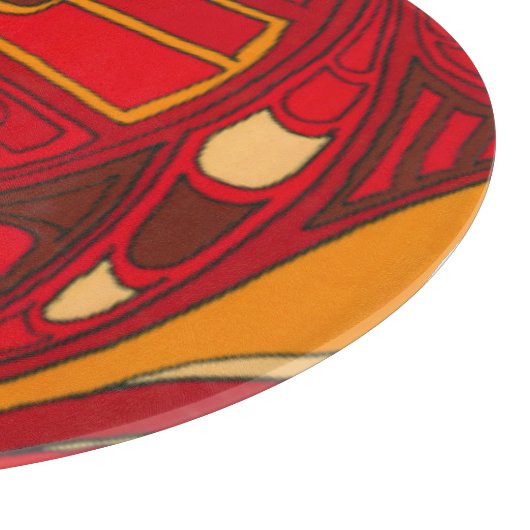 Abstrakte Orangenpanels Schneidebrett (Ecke)