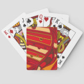 Abstrakte Orangenpanels Spielkarten (Rückseite)