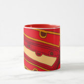 Abstrakte Orangenpanels Tasse (Zentrum)