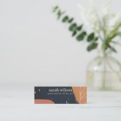 Abstrakte Orangenschwarzgewehre Mini Visitenkarte (Stehend Vorderseite)