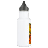 Abstrakte Orangensommer Blume Trinkflasche (Links)