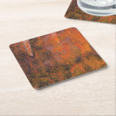 Abstrakte Orangenspritzen Rechteckiger Pappuntersetzer (angewinkelt)