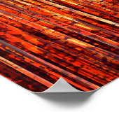 Abstrakte Orangenstreifen Poster (Ecke)