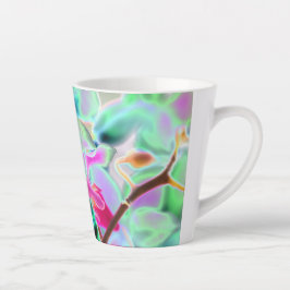 Abstrakte Orchid Design Latte Tasse