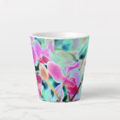 Abstrakte Orchid Design Latte Tasse (Vorderseite)