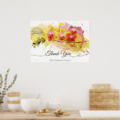 Abstrakte Orchids Farbschlackenkalligraphie Poster (Küche)