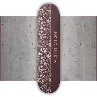 Abstrakte organische Linie Brauner Watt ruhig Skateboard