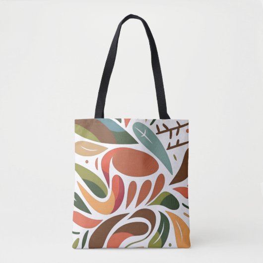 Abstrakte organische Muster-Tasche Tasche (Vorderseite)