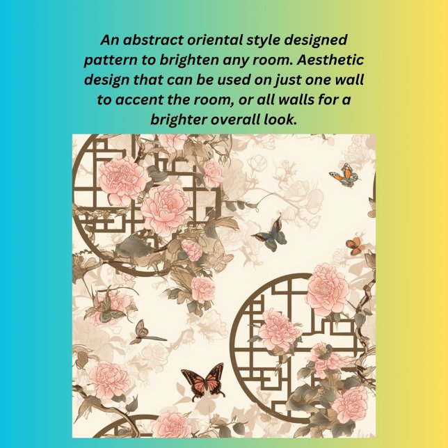 Abstrakte orientalische Gartenszene Tapete (Von Creator hochgeladen)