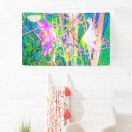 Abstrakte orientalische Lilien in meinem Rubio-Gar Banner