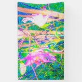 Abstrakte orientalische Lilien in meinem Rubio-Gar Banner (Vertikal)