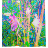 Abstrakte orientalische Lilien in meinem Rubio-Gar Duschvorhang (Vorderseite)