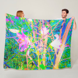 Abstrakte orientalische Lilien in meinem Rubio-Gar Fleecedecke