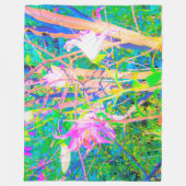 Abstrakte orientalische Lilien in meinem Rubio-Gar Fleecedecke (Vorderseite)