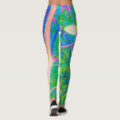 Abstrakte orientalische Lilien in meinem Rubio-Gar Leggings (Rückseite)