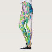 Abstrakte orientalische Lilien in meinem Rubio-Gar Leggings (Links)