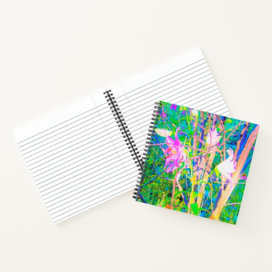 Abstrakte orientalische Lilien in meinem Rubio-Gar Notizblock (Innenseite)