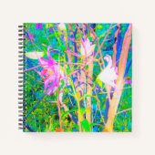 Abstrakte orientalische Lilien in meinem Rubio-Gar Notizblock (Vorderseite)