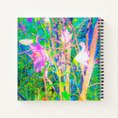 Abstrakte orientalische Lilien in meinem Rubio-Gar Notizblock (Rückseite)