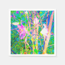 Abstrakte orientalische Lilien in meinem Rubio-Gar Serviette