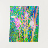 Abstrakte orientalische Lilien in meinem Rubio-Gar Wandteppich (Vorderseite)