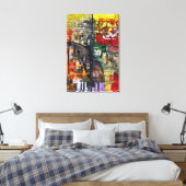 Abstrakte Originalkunst Leinwanddruck (Insitu (Schlafzimmer))