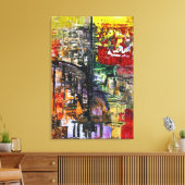Abstrakte Originalkunst Leinwanddruck (Insitu (Wohnzimmer))
