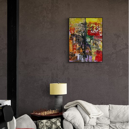 Abstrakte Originalkunst Leinwanddruck