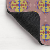 Abstrakte Ornamente Formen Pastellfarben Muster Mousepad (Ecke)