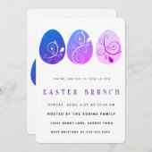 Abstrakte Ostereier Einladung (Vorne/Hinten)