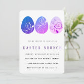 Abstrakte Ostereier Einladung (Stehend Vorderseite)