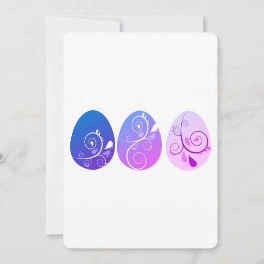 Abstrakte Ostereier Einladung (Rückseite)