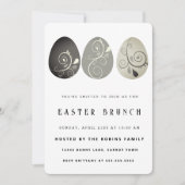 Abstrakte Ostereier Einladung (Vorderseite)